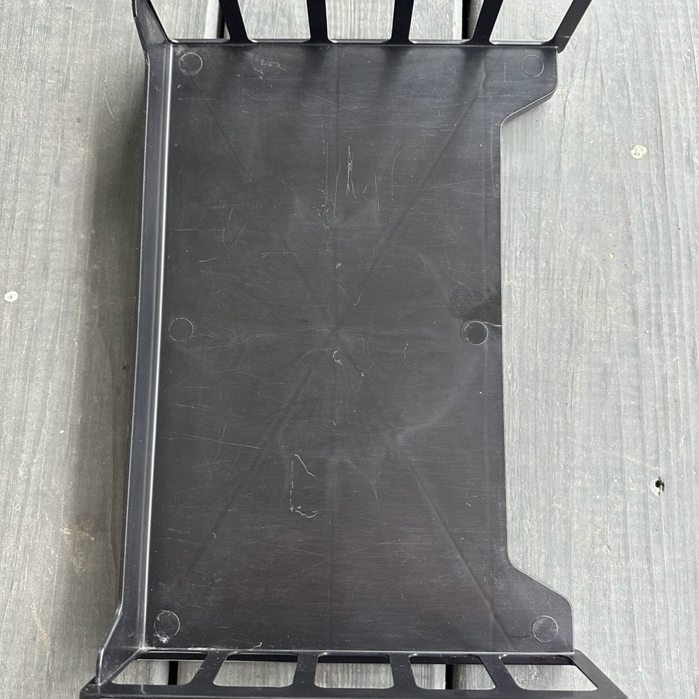 Black plastic stacking organizer